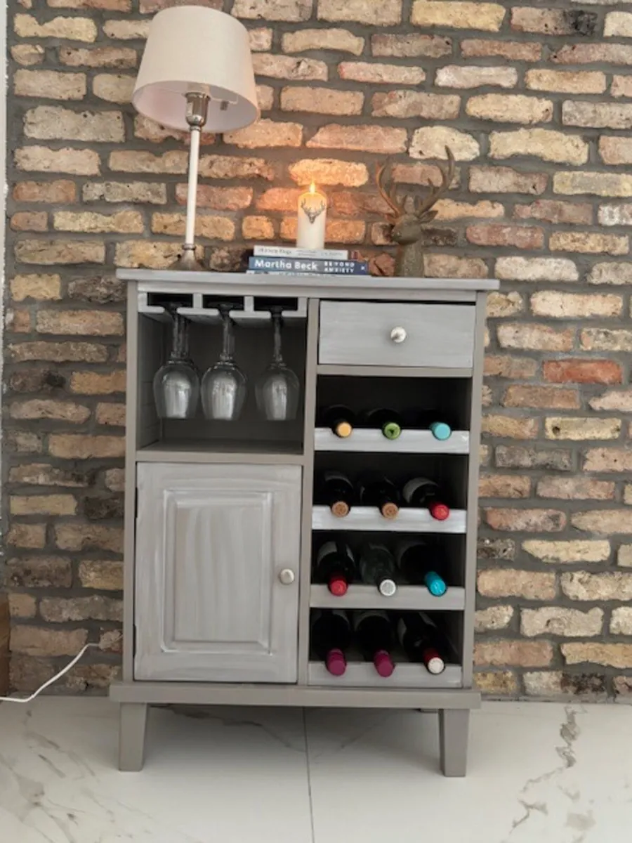 Grey Drinks Cabinet / Wine Rack — €60 - Image 1
