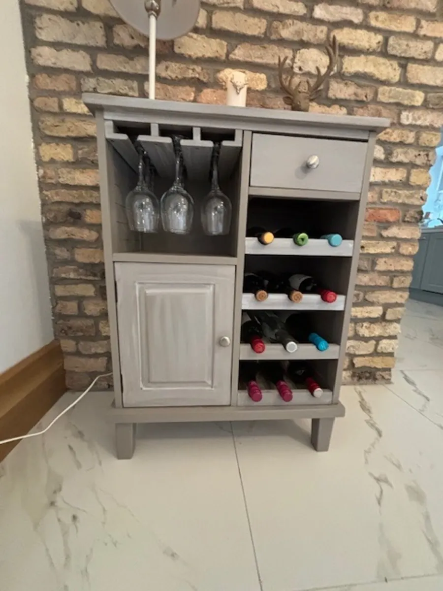 Grey Drinks Cabinet / Wine Rack — €60 - Image 3