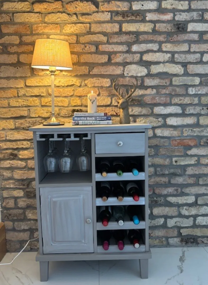 Grey Drinks Cabinet / Wine Rack — €60 - Image 4