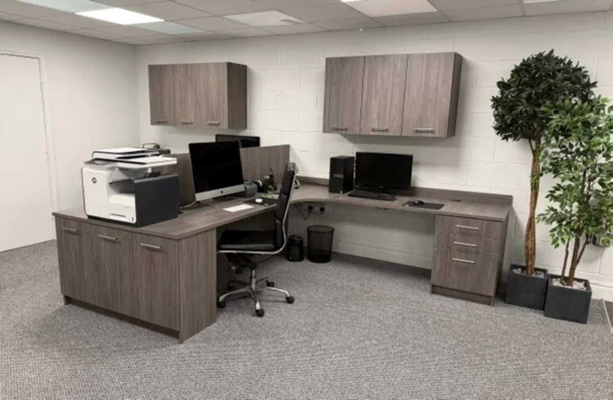 Premium Office Furniture/Desk Suite - Grey - Image 1