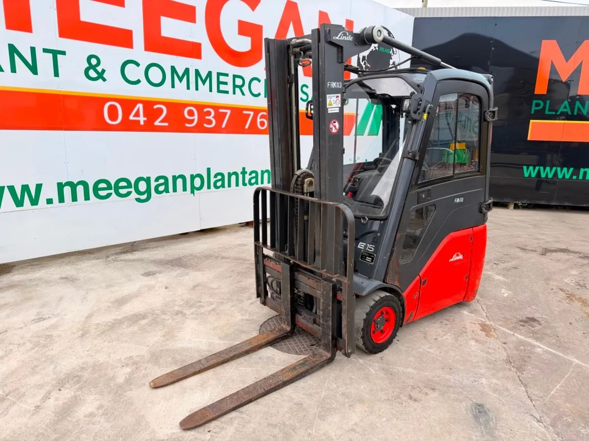 2012 LINDE 1.5 TON ELECTRIC FORKLIFT...2,700 hrs - Image 4
