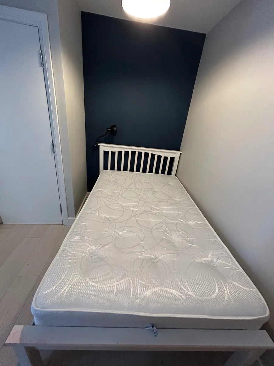 Small Double Bed  and Mattress - Image 1
