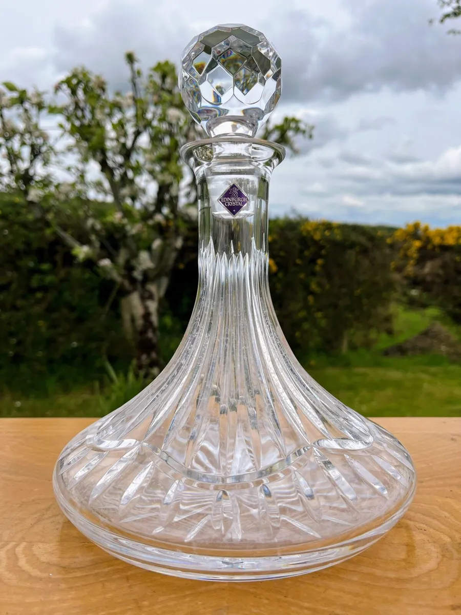 1990s Edinburgh Crystal Ships Decanter - Image 1