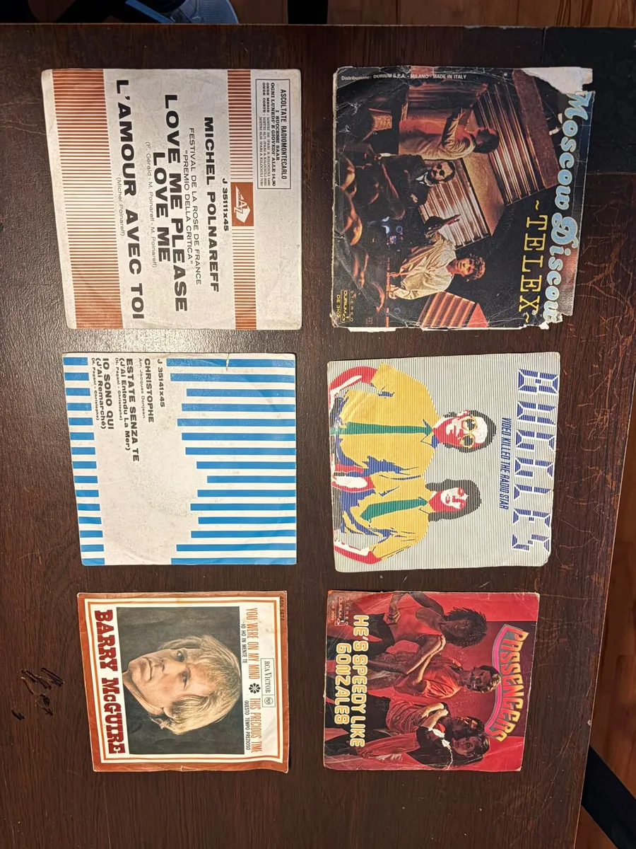 Vintage 7 Vinyl Singles Bundle 6 records 60s70s80s - Image 2