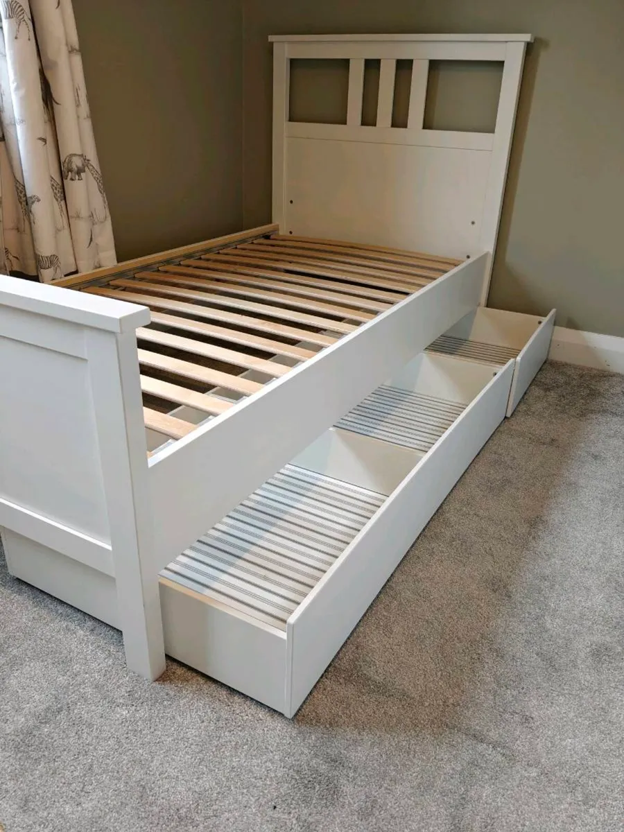 Ikea Hemnes white single bed - Image 4