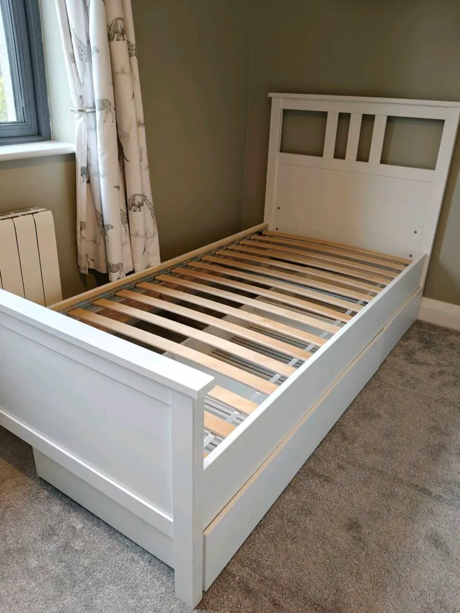 Ikea Hemnes white single bed - Image 1