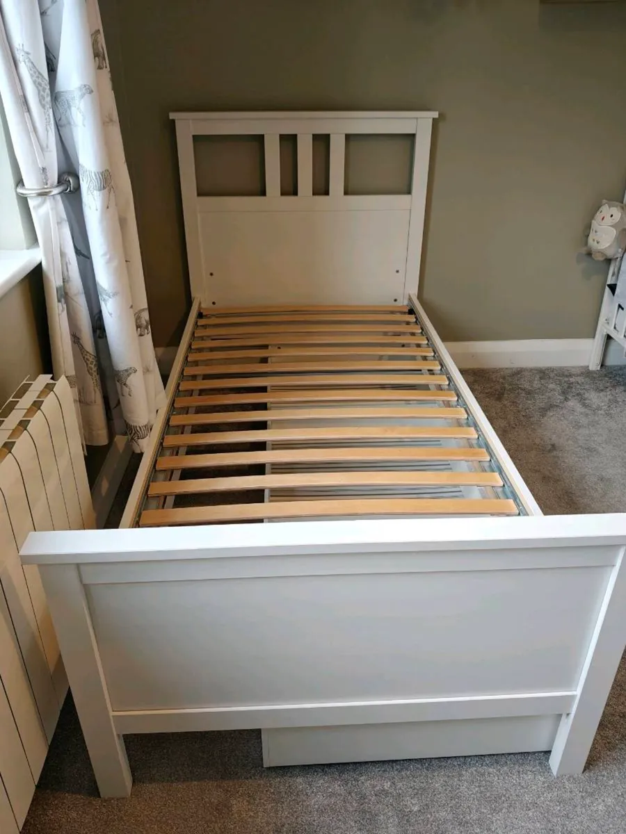 Ikea Hemnes white single bed - Image 2