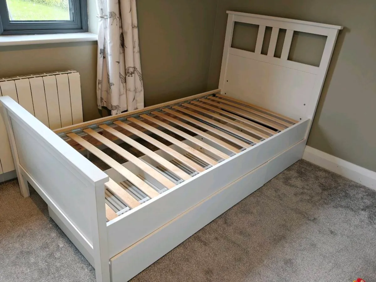 Ikea Hemnes white single bed - Image 3