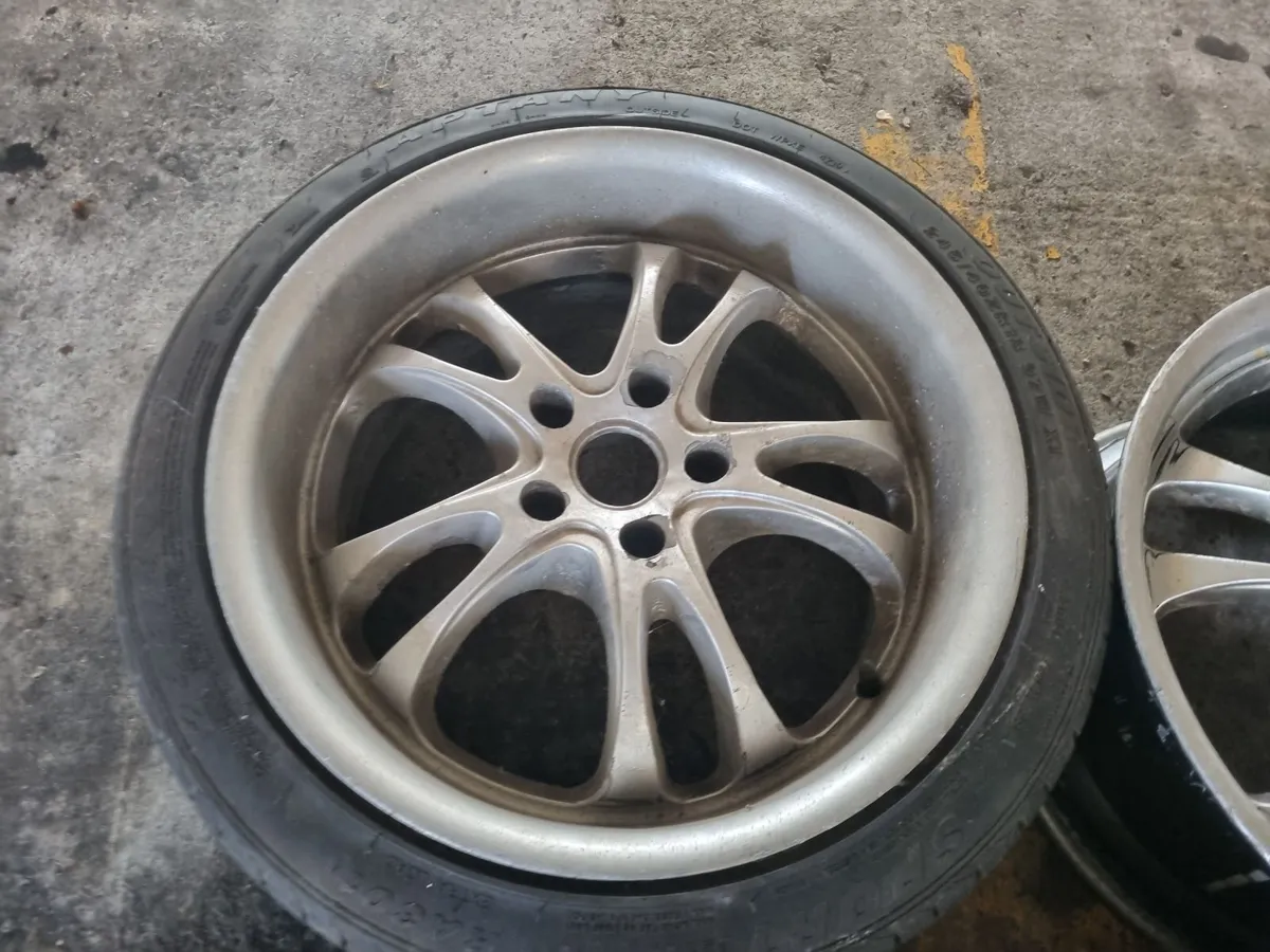 18" Weds Drift wheels 9.5 & 10.5j - Image 2