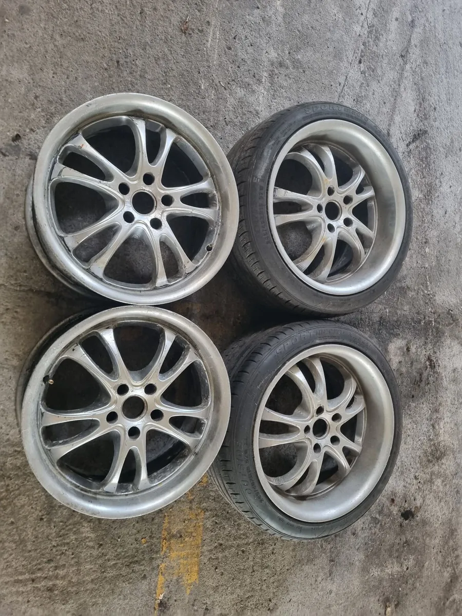 18" Weds Drift wheels 9.5 & 10.5j - Image 1