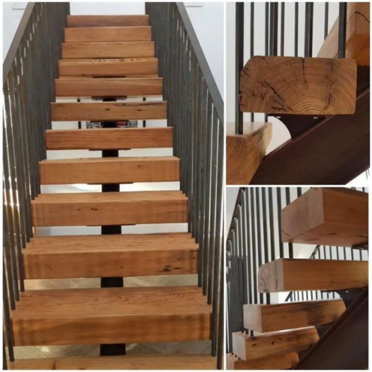 Custom Projects – Timber Stairs  Stair treads cut - Image 2