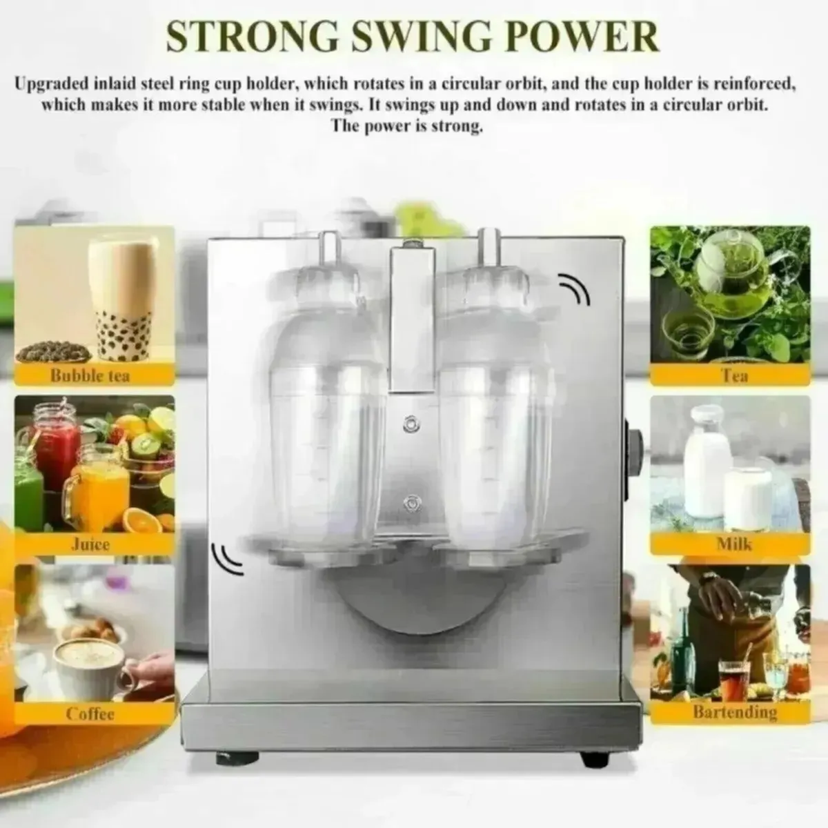 220W Automatic Bubble Tea Stirrer Machine Dual - Image 2