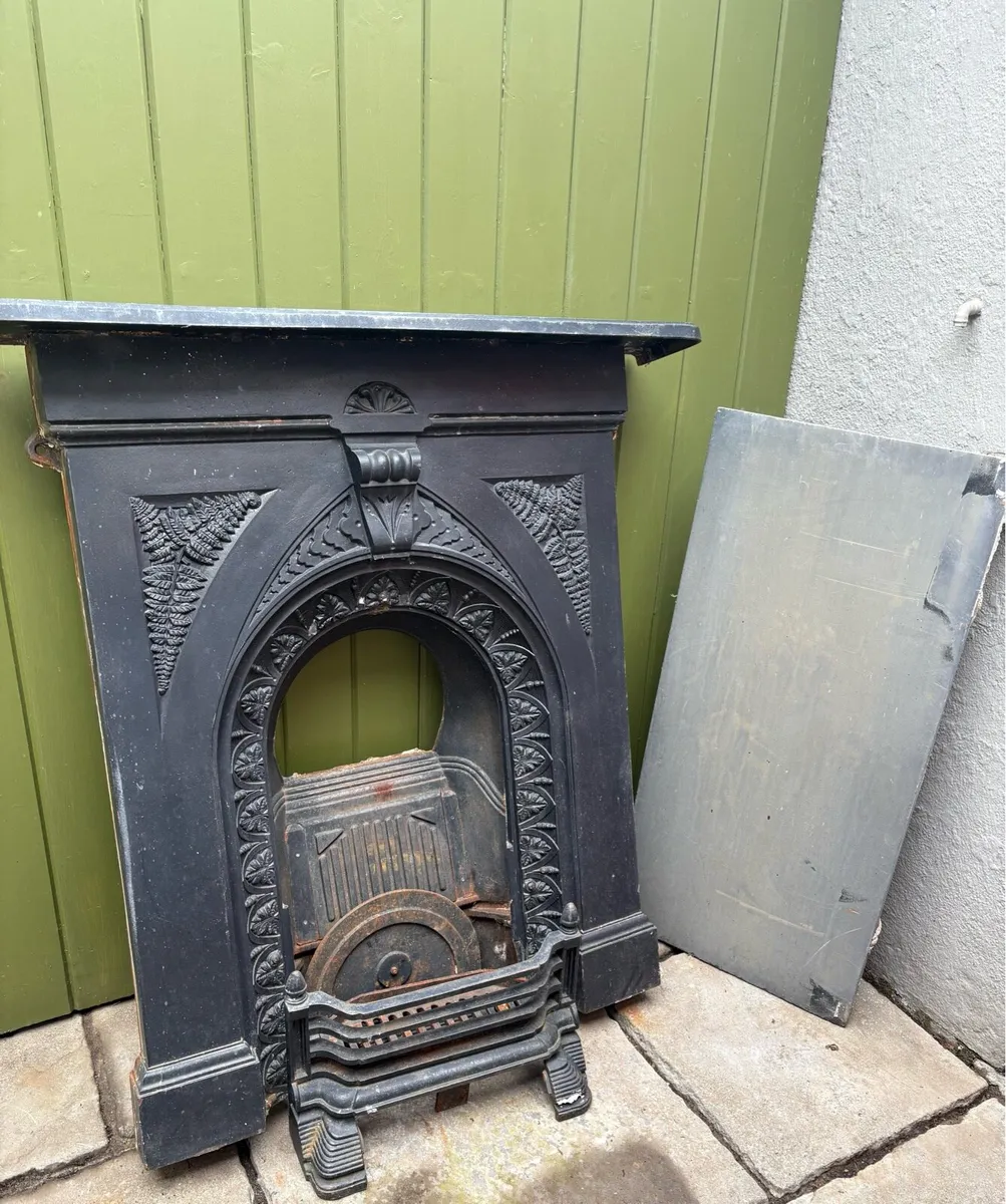 Mid Victorian Fernleaf Bedroom Fireplace - Image 1