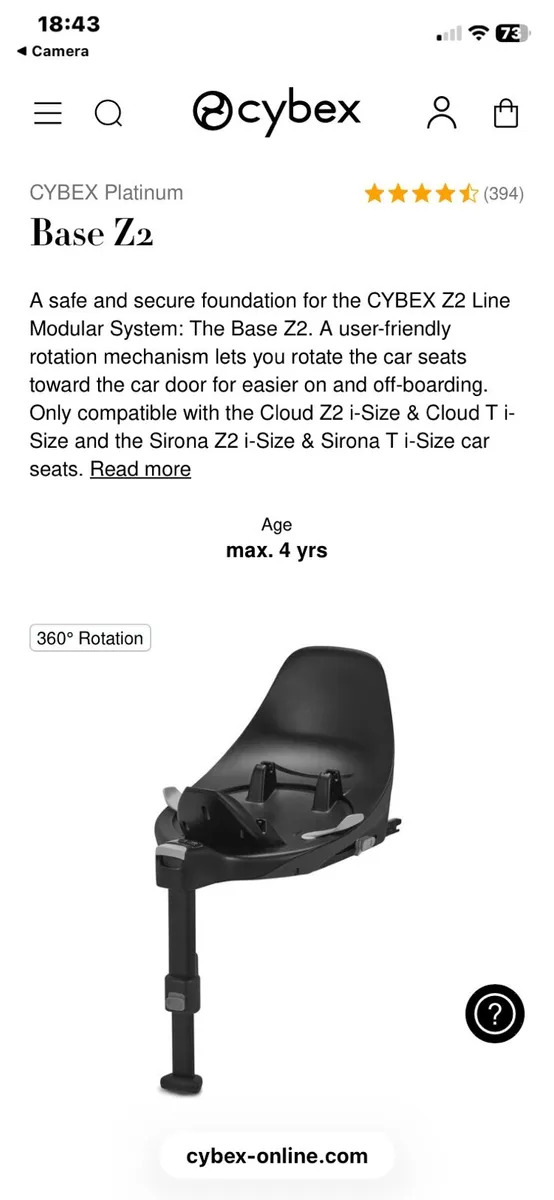 Cybex Base Z2 - isofix - Image 1