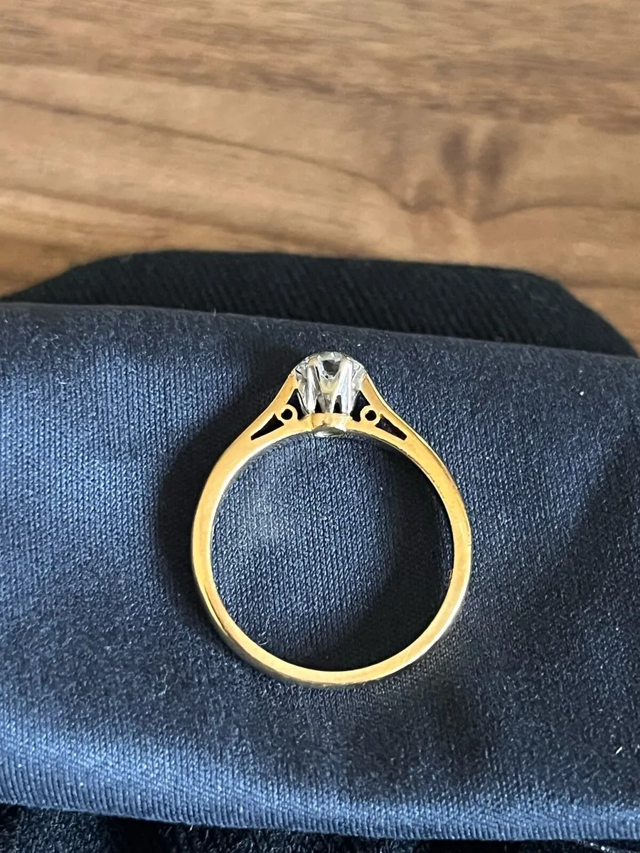Antique Natural 0.65 ct Solitaire Engagement Ring - Image 4