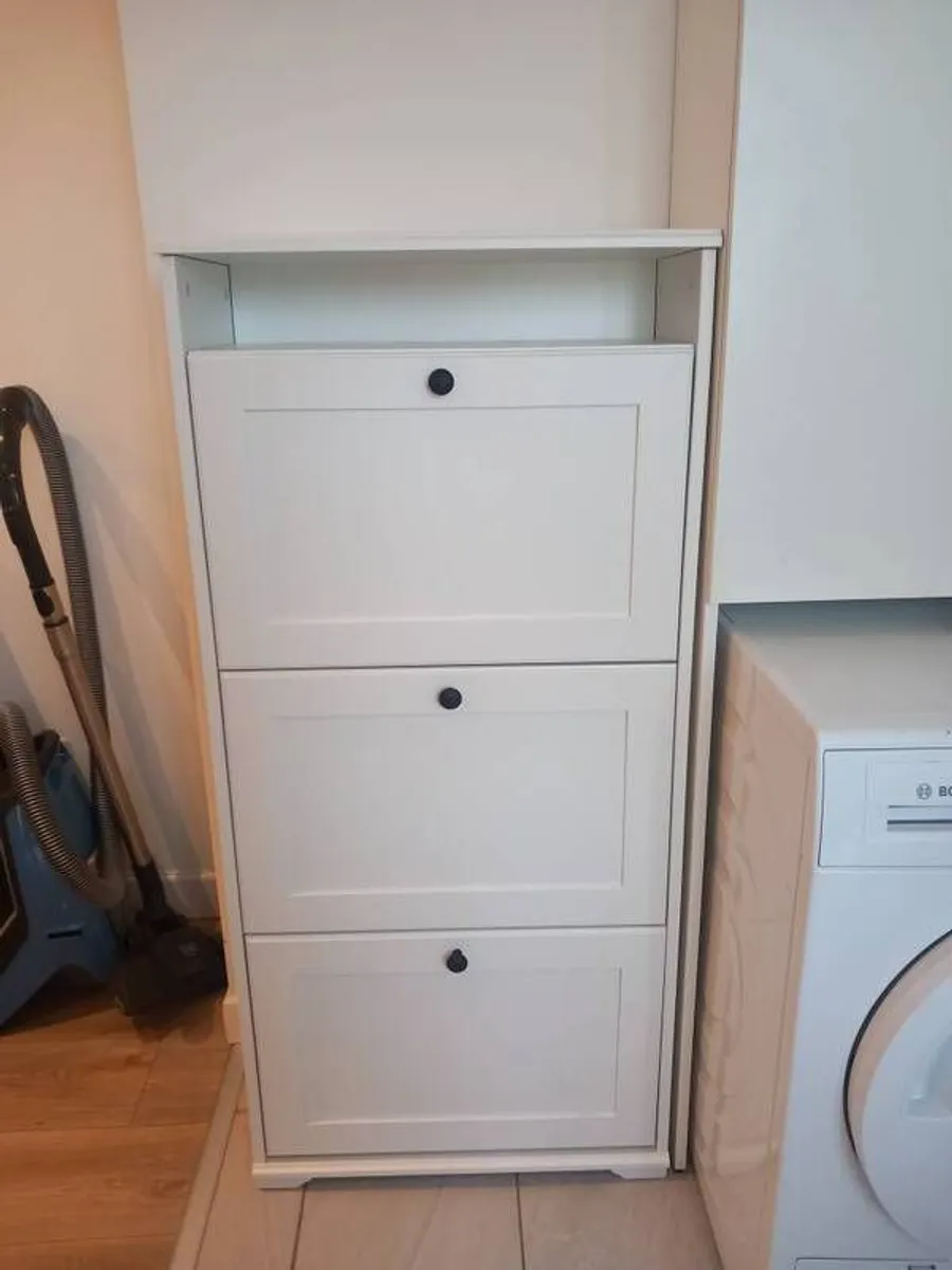 Brusali ikea white shoe cabinet - Image 1