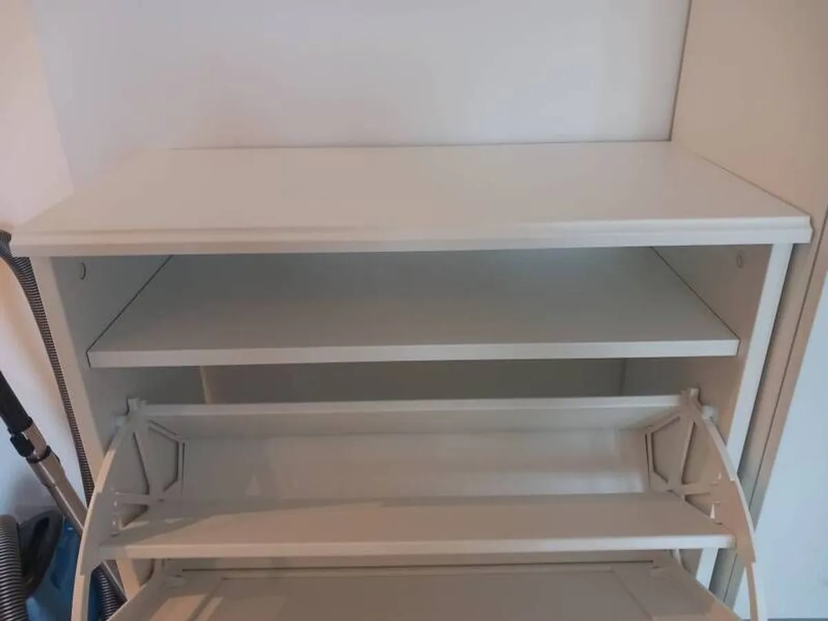 Brusali ikea white shoe cabinet - Image 4