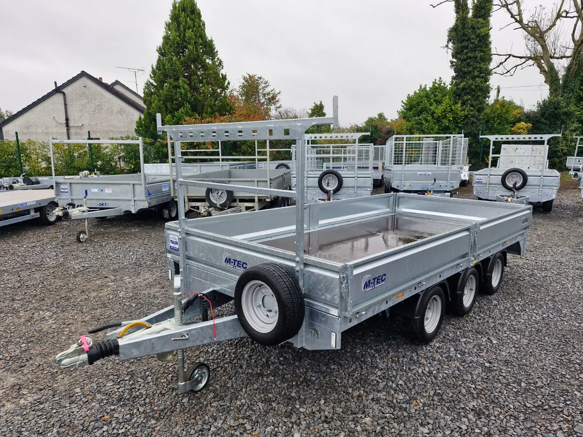 M-TEC  12' x  6'6" TRI AXLE   DROPSIDES TRAILER - Image 2