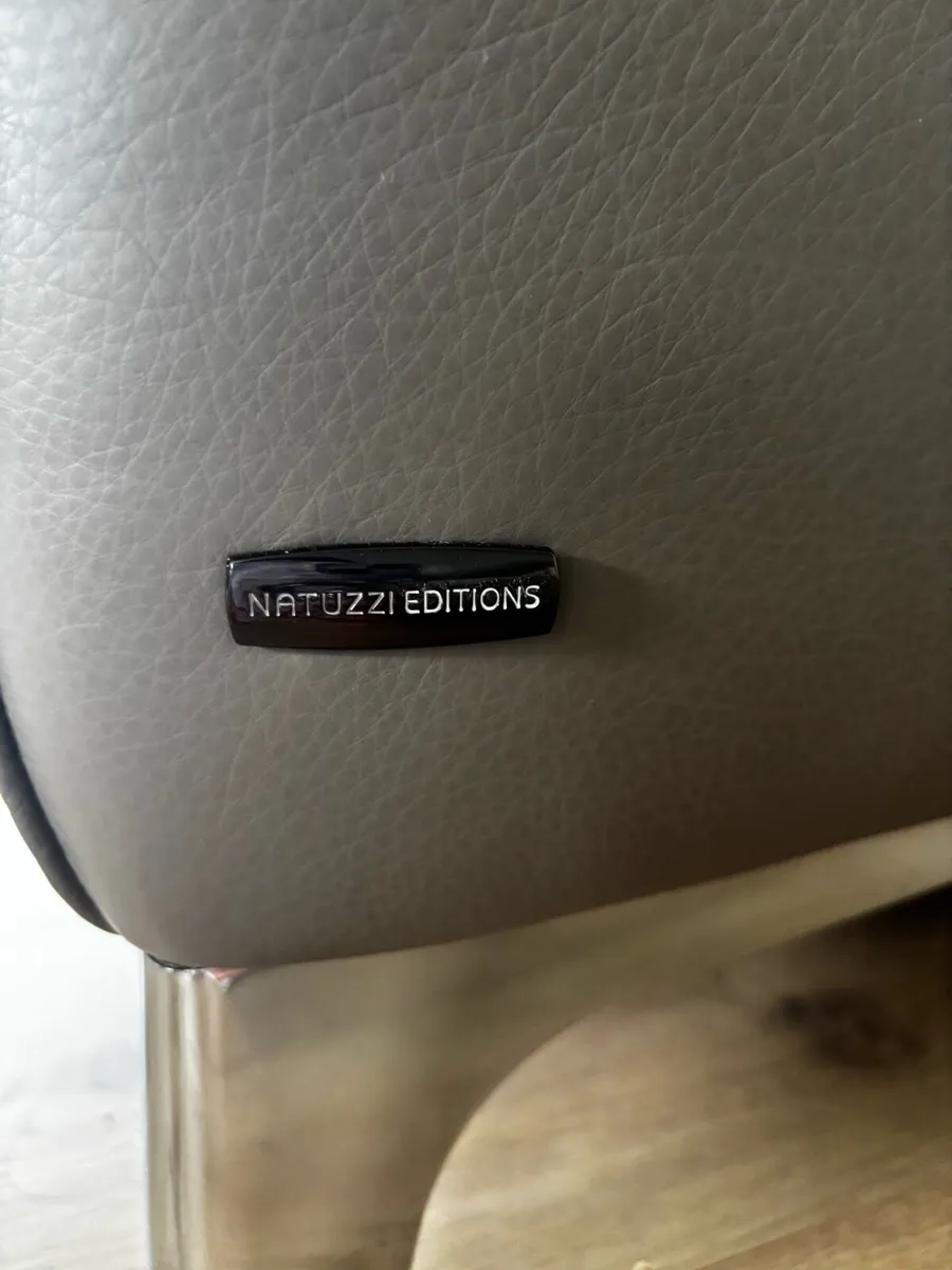 Natuzzi Leather Couch & Recliner - Image 3