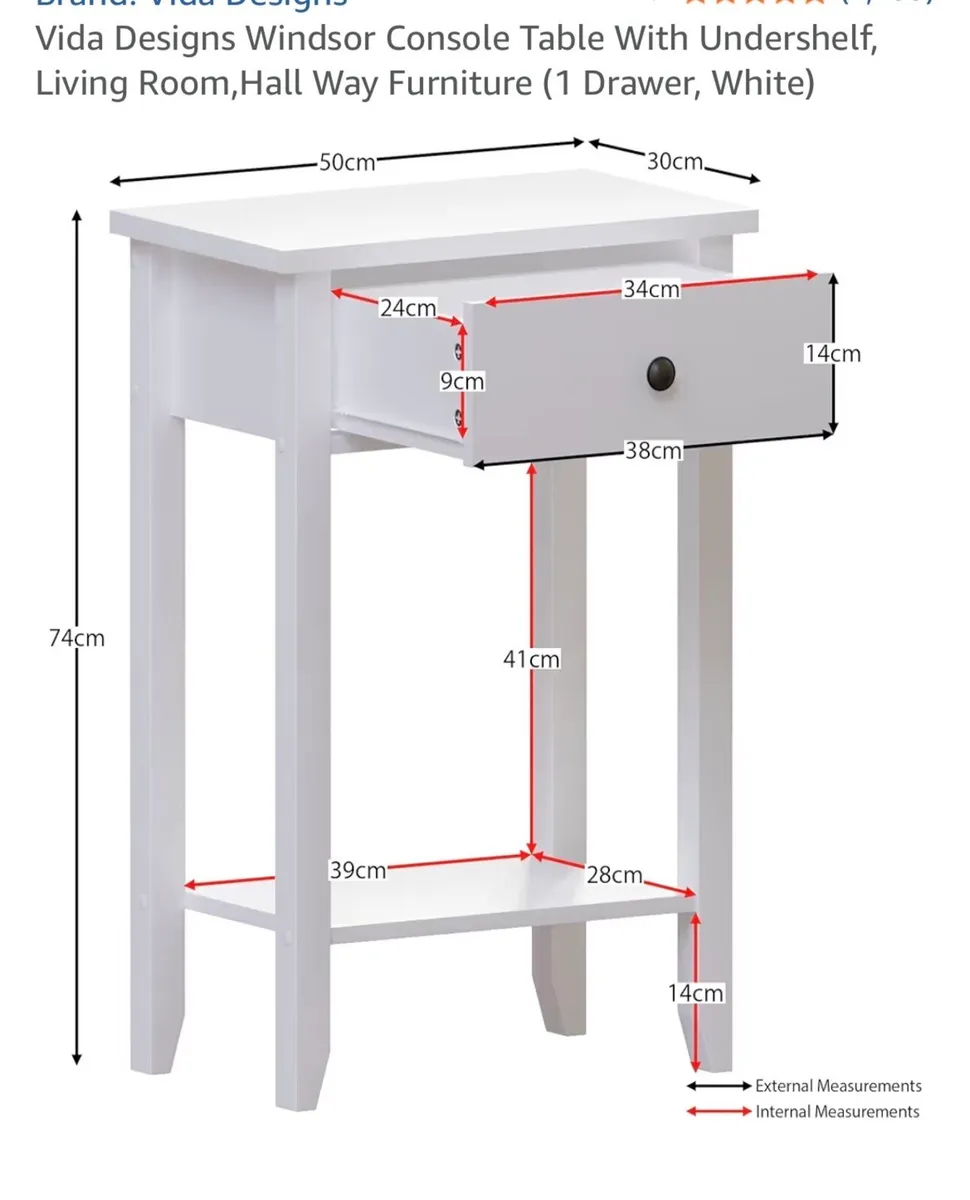 White console table - Image 2