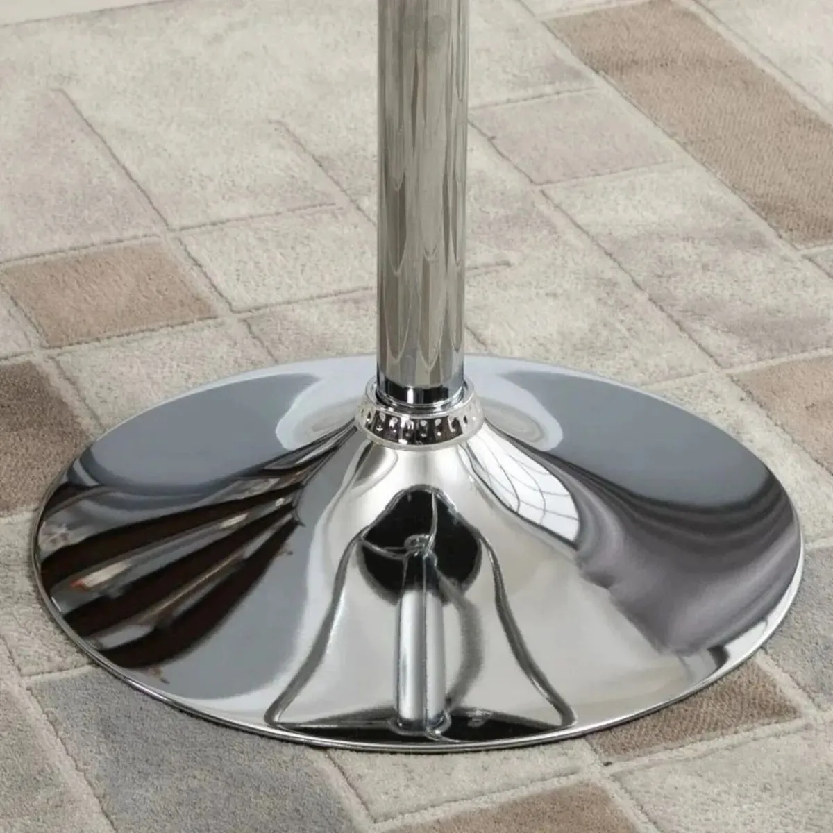 Black Round Bistro Cafe Table Indoor Outdoor Use - Image 2