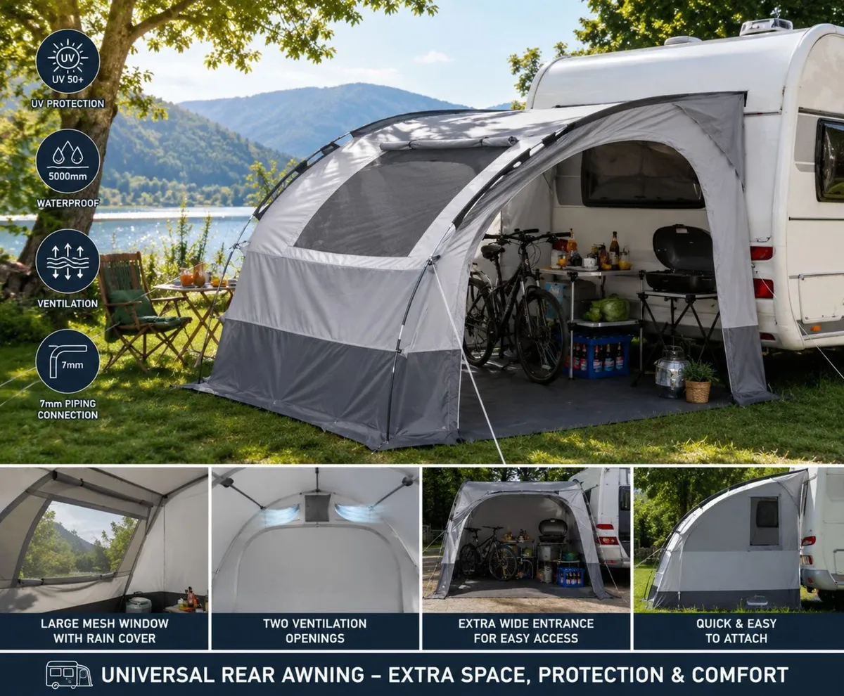 Universal Caravan Rear Awning 190 x 170 cm - Image 1
