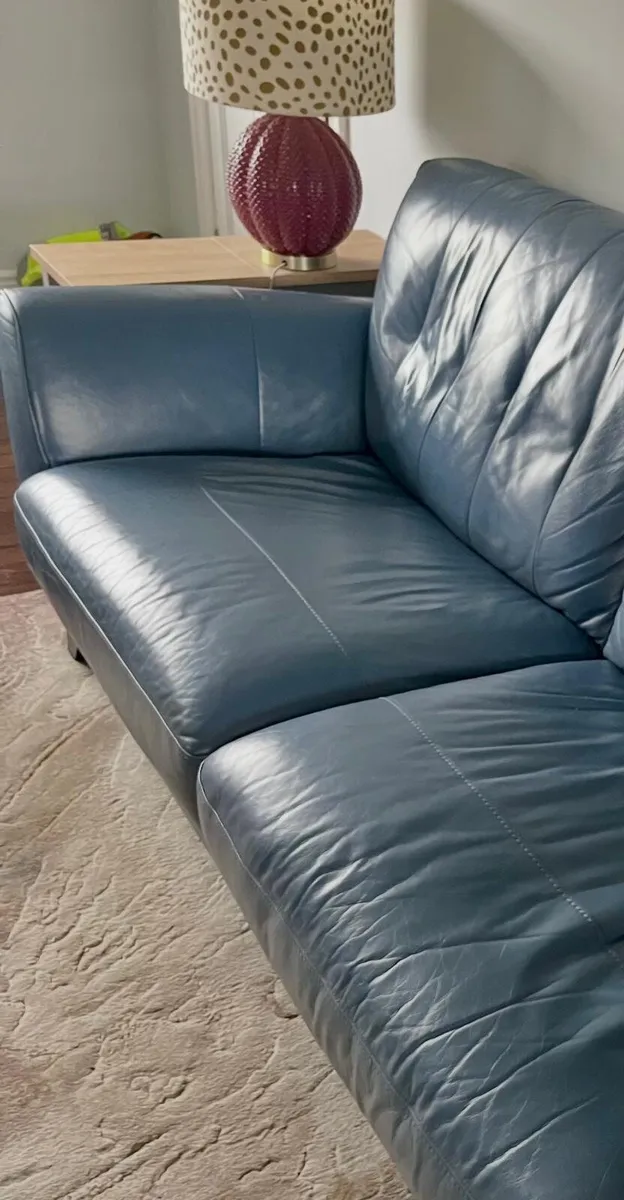 Three Seater Leather Couch - Image 3