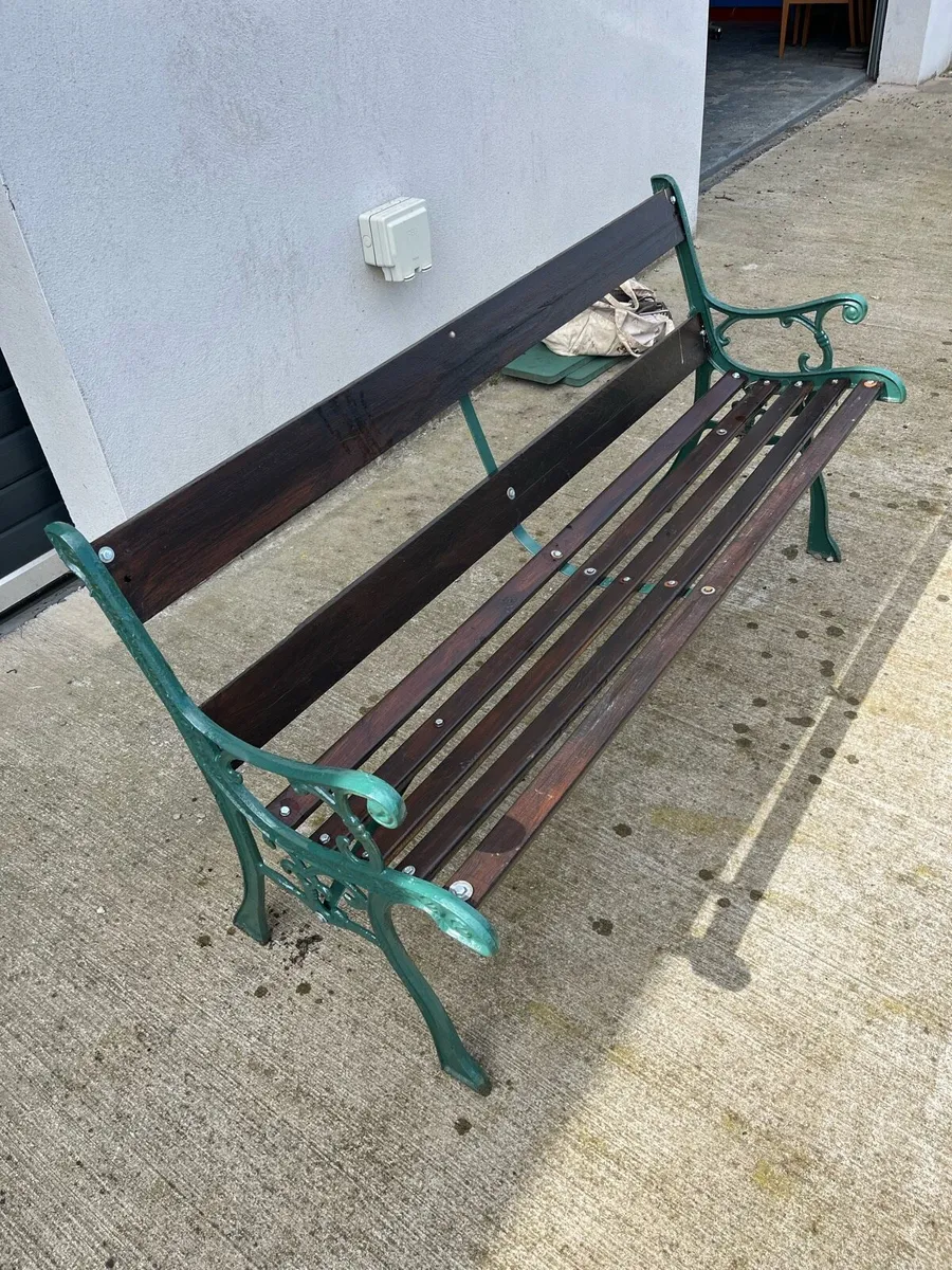 Antique Garden Bench - Image 1