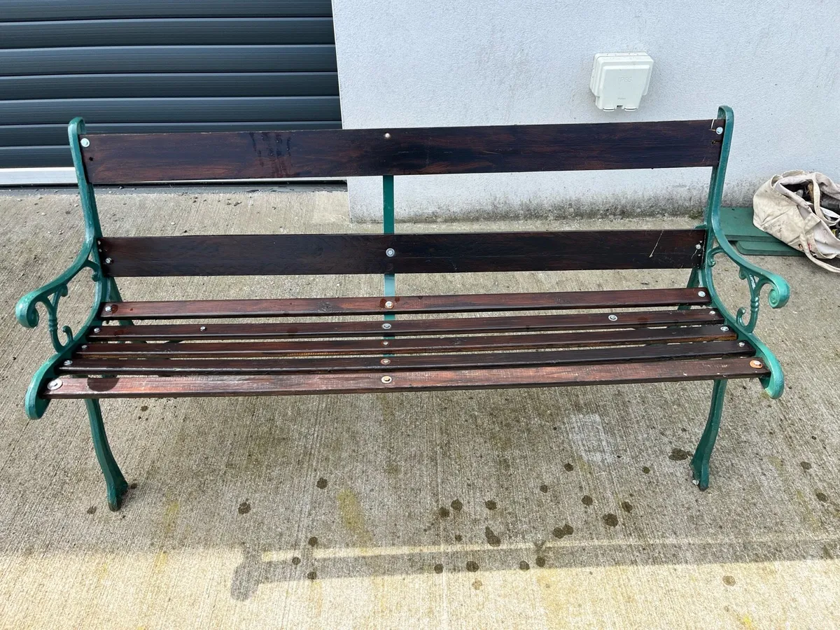 Antique Garden Bench - Image 3