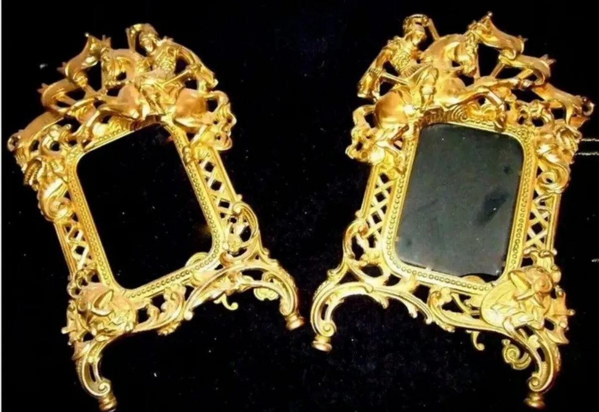 Pair Of Substantial Brass Photo Frames - Image 3