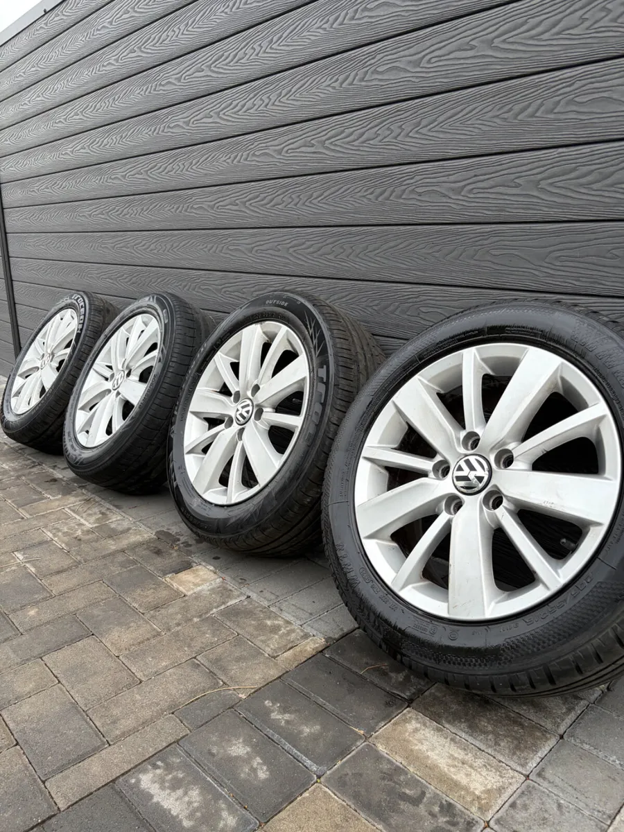 16” GENUINE VOLKSWAGEN ALLOY WHEELS & TYRES - Image 3