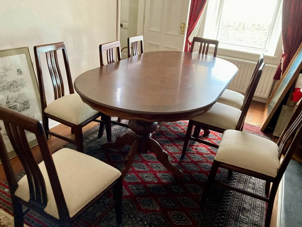 Dining room table and 8 chairs