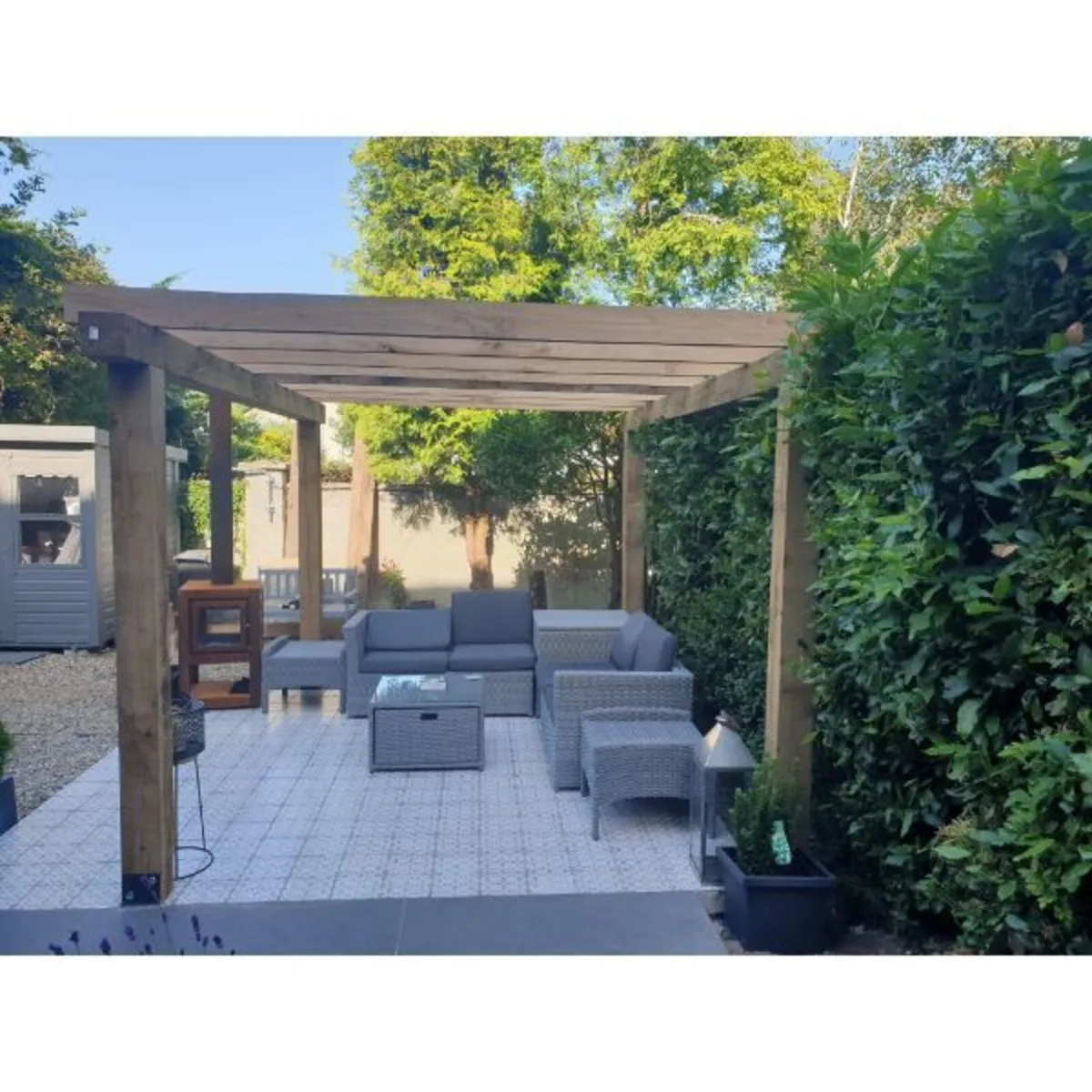 Custom Project – Pergola – Oak Beams - Image 1