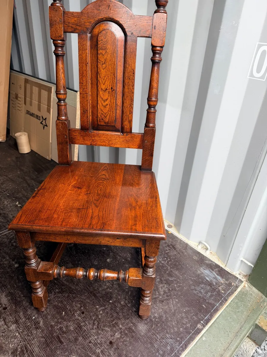 Antique table and 6 chairs - Image 4