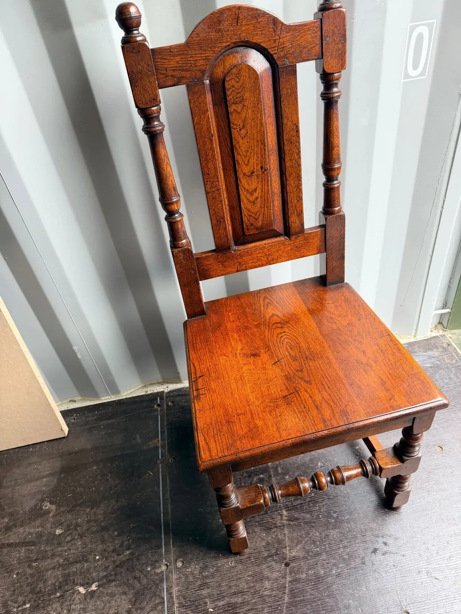 Antique table and 6 chairs - Image 3