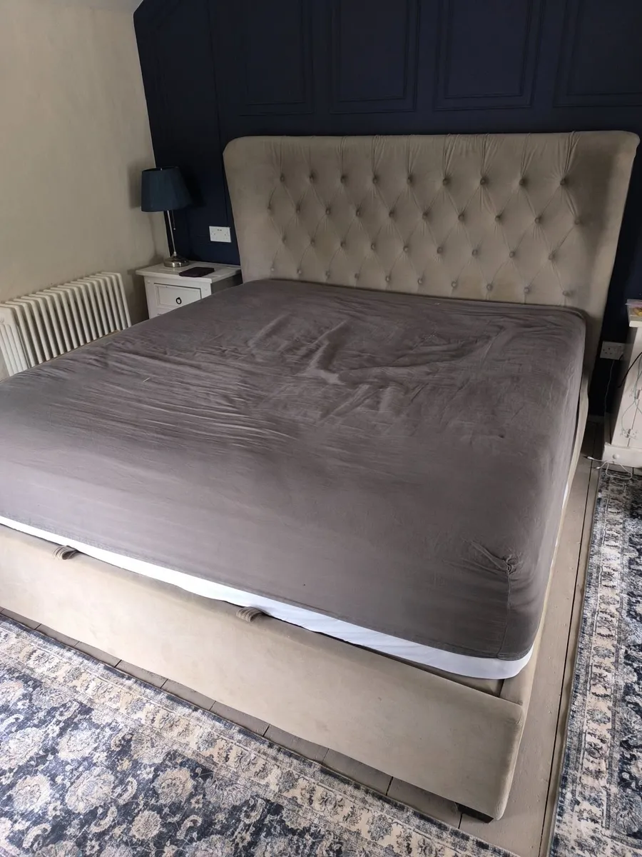 Superking bedframe  excellent storage and mattress - Image 1