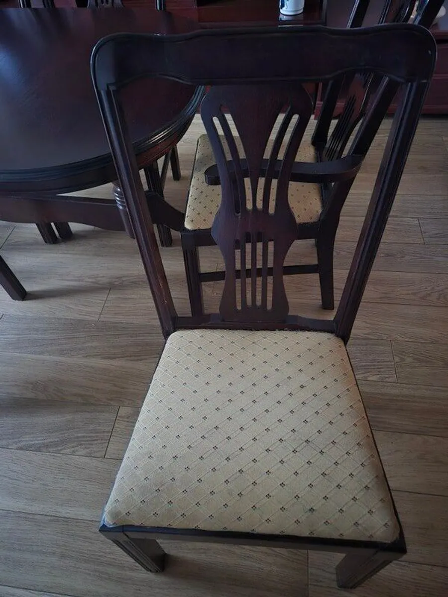 mahogany dining table and 6 chairs - Image 2