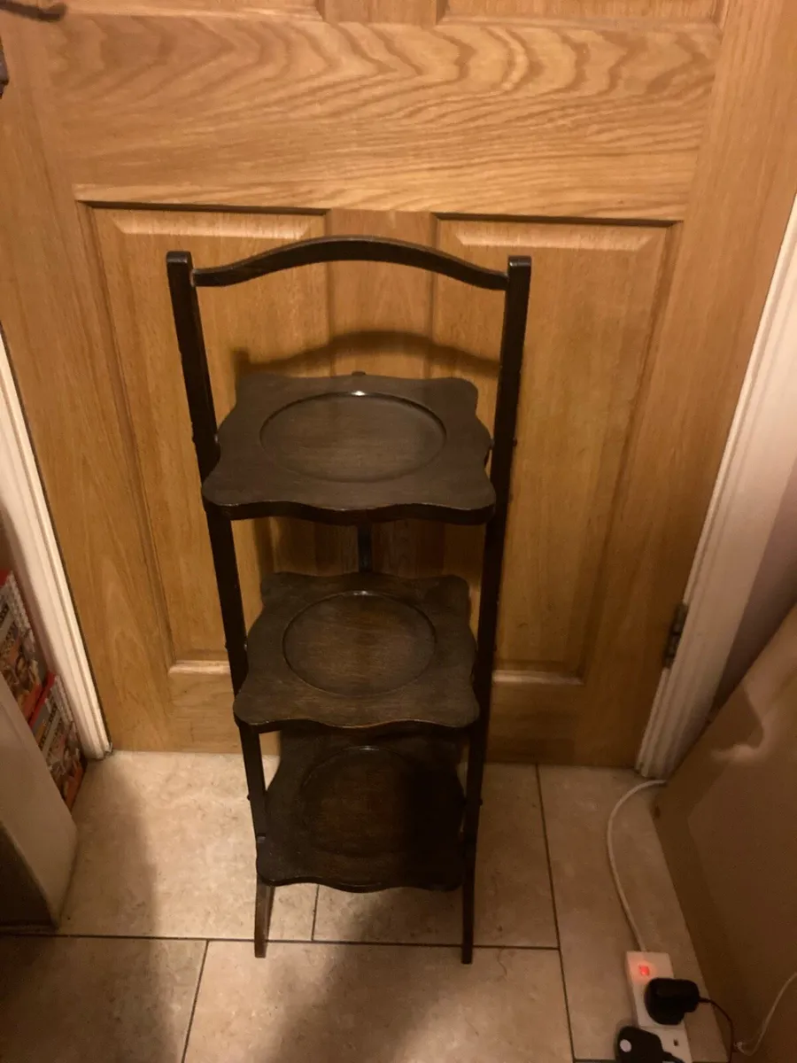 Edwardian three tier cake stand free postage - Image 1