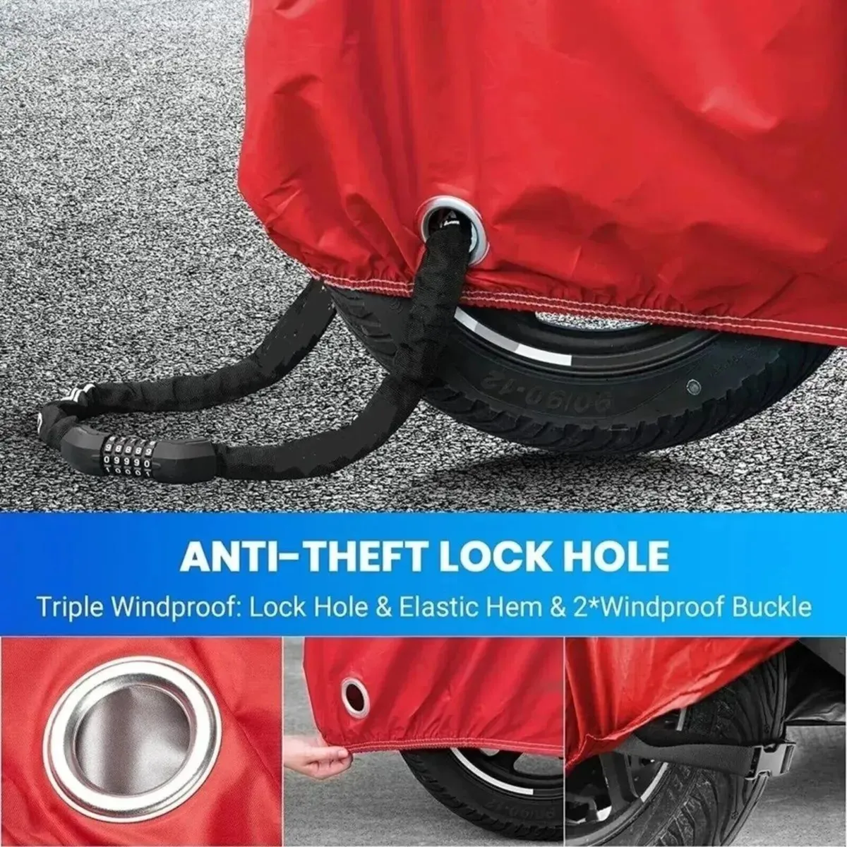 Waterproof Motorcycle Cover 210D Outdoor Bike - Image 3