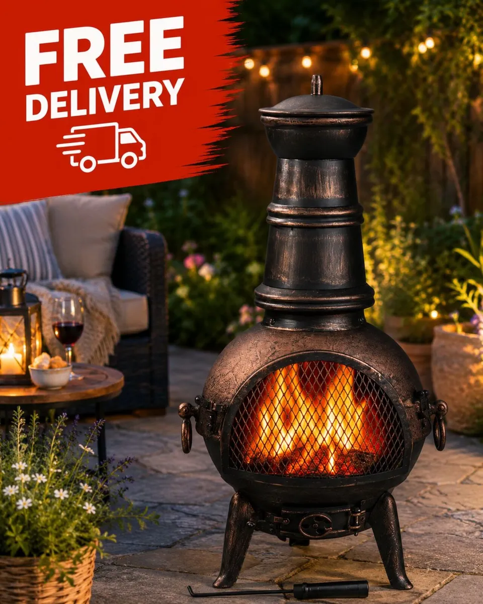 Cast Iron Chiminea Patio Heater - Image 1