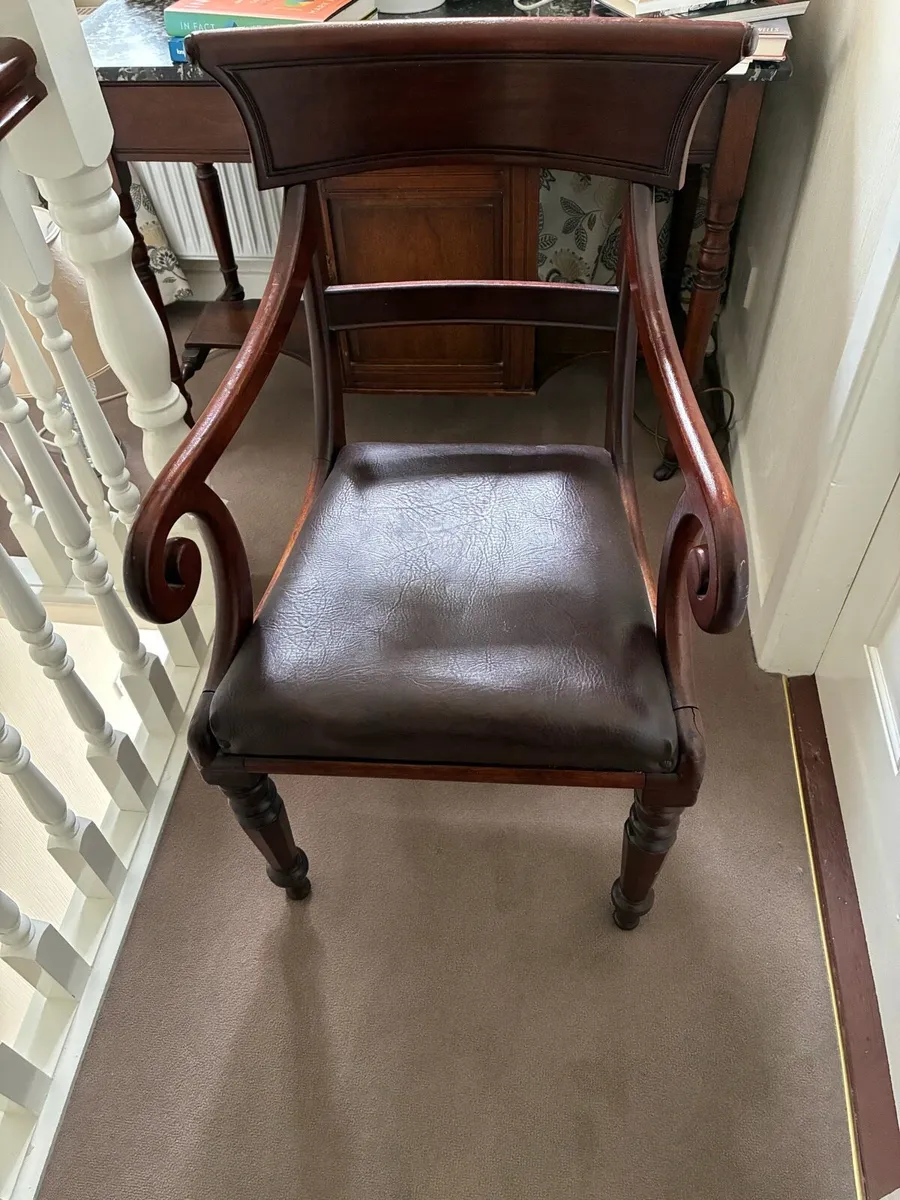 Antique washstand & antique mahogany Carver chai - Image 2