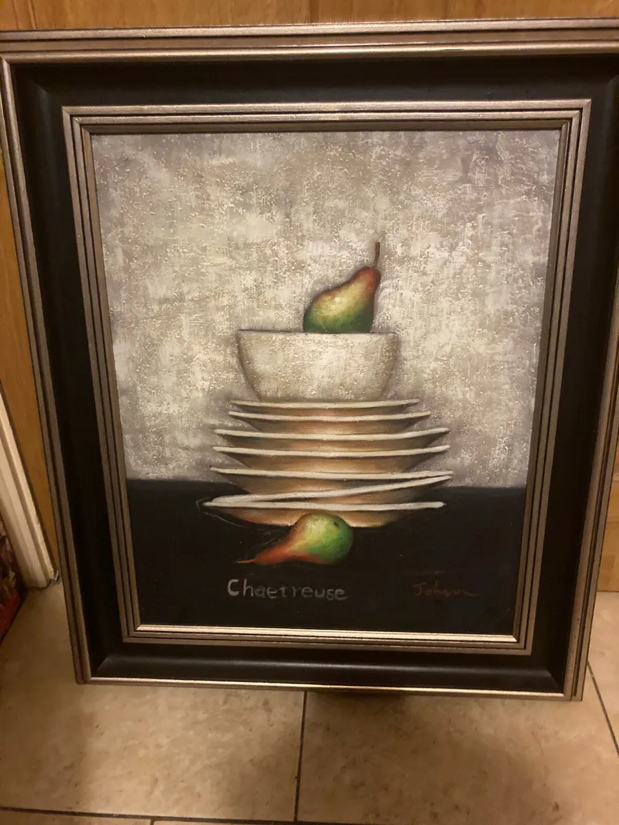 Artwork framed still life free postage free post - Image 1
