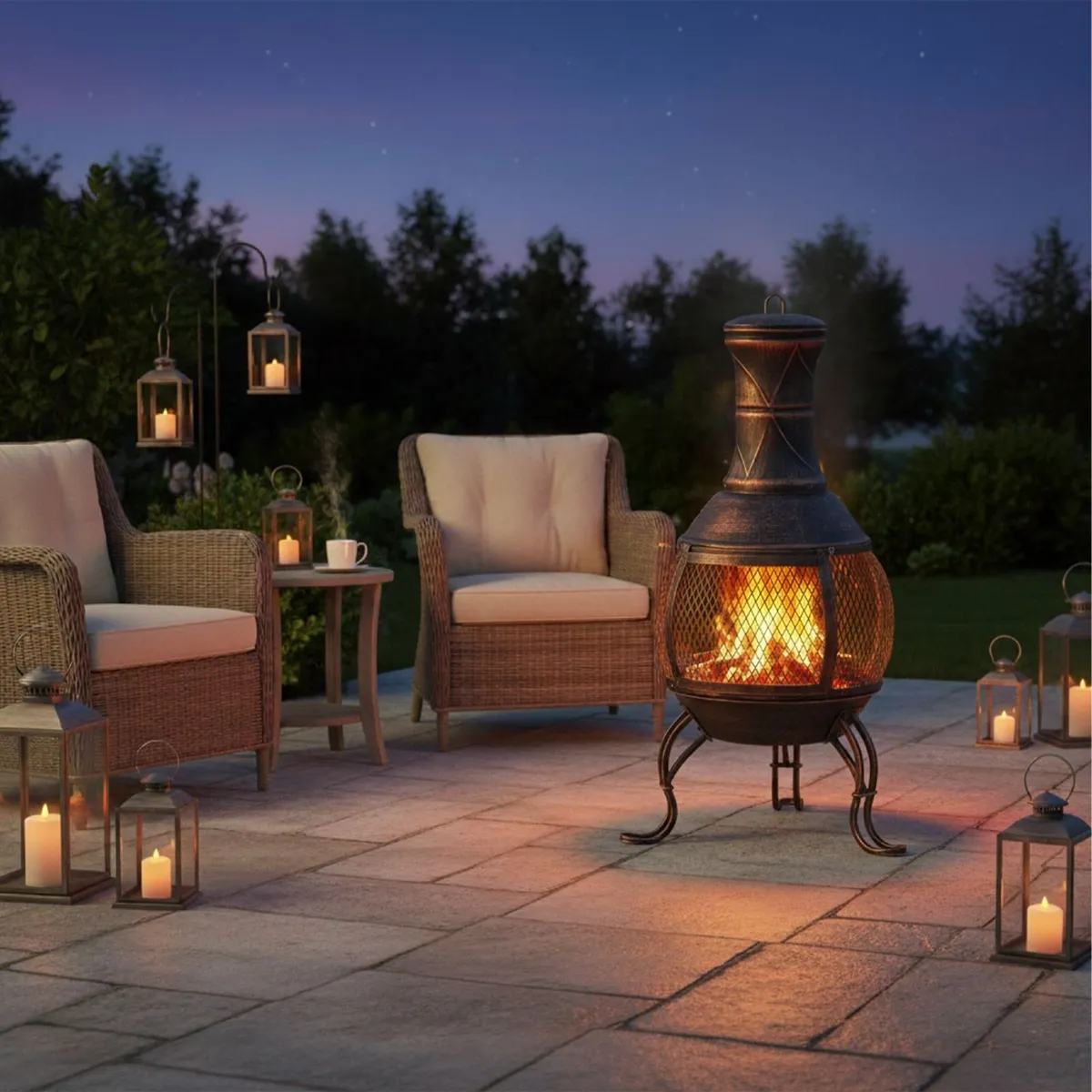 Cast Iron Chiminea Patio Heater - Image 2