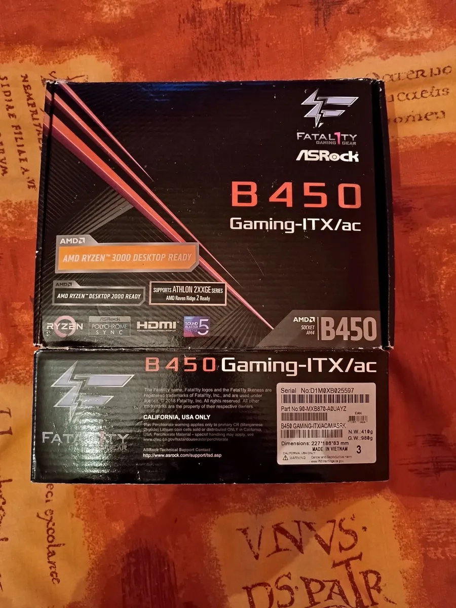 ASRock Fatal1ty B450 Gaming-ITX/ac Motherboard - Image 1