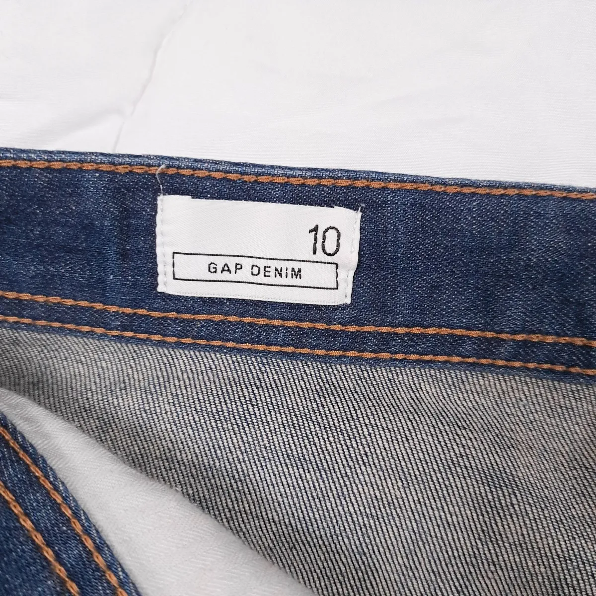 Gap Dark Wash Blue Denim Low Rise Mini Skirt 10UK - Image 3