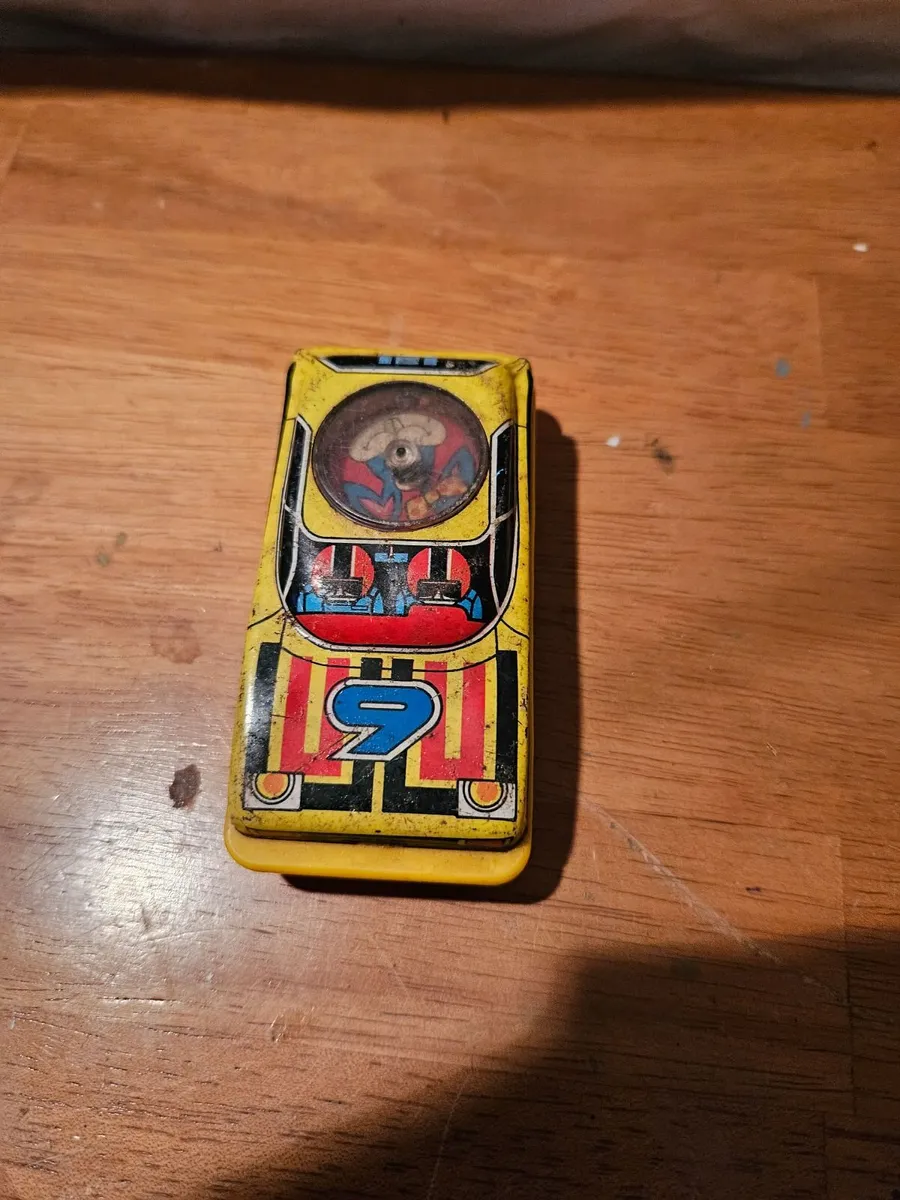 Vintage Tinplate Plastic Car - Image 2