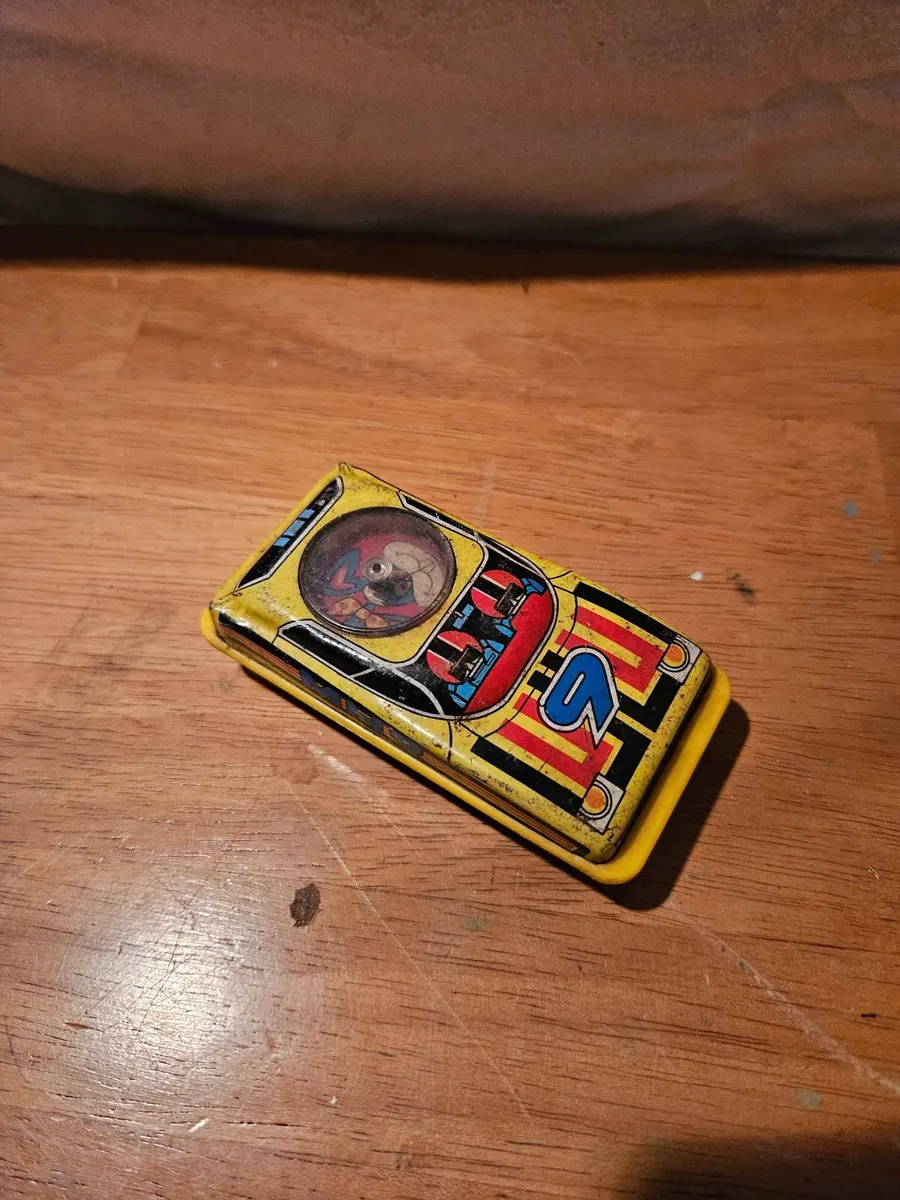 Vintage Tinplate Plastic Car - Image 3