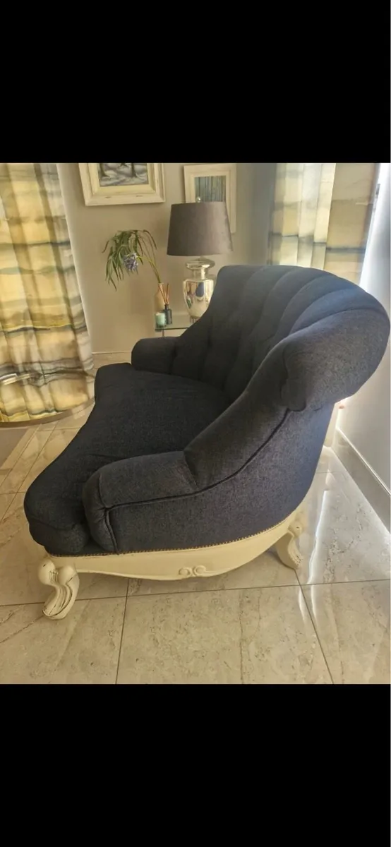 2 Seater Blue sofa - Image 3