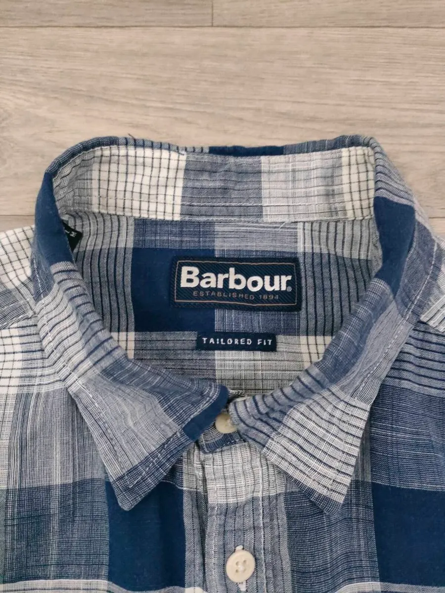 Barbour Button Down Check Shirt Mens Large - Image 4