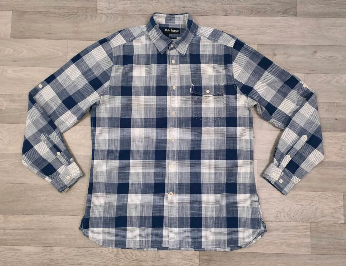 Barbour Button Down Check Shirt Mens Large - Image 1